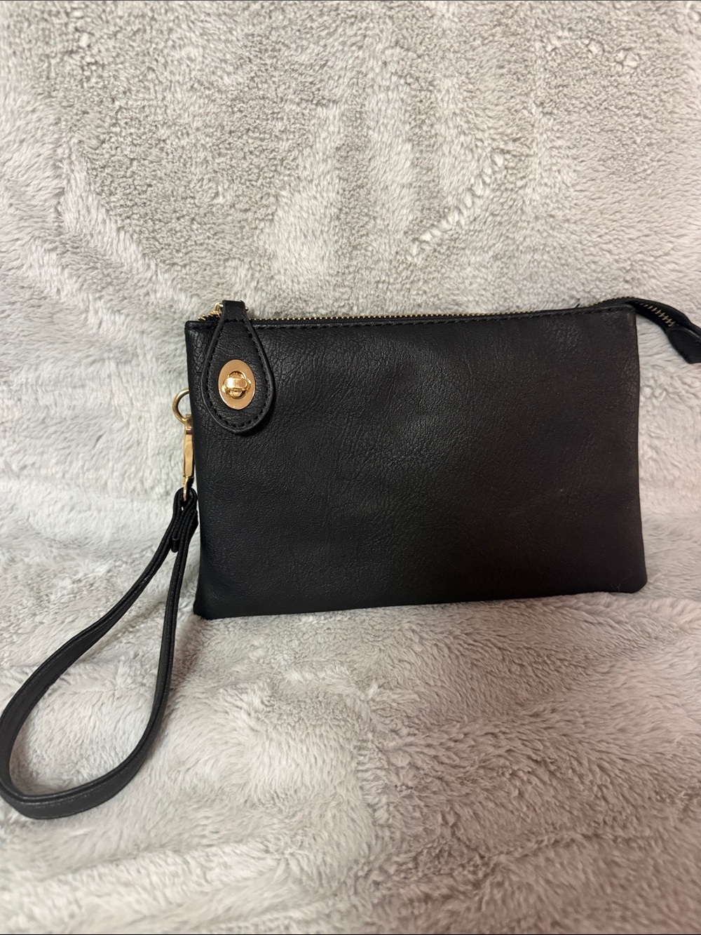 Classic Black Wristlet Clutch - Sleek Everyday Accessory
